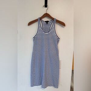 J.Crew Racerback Tank Dress Women’s Size XS Striped Blue Coastal Preppy Cotton